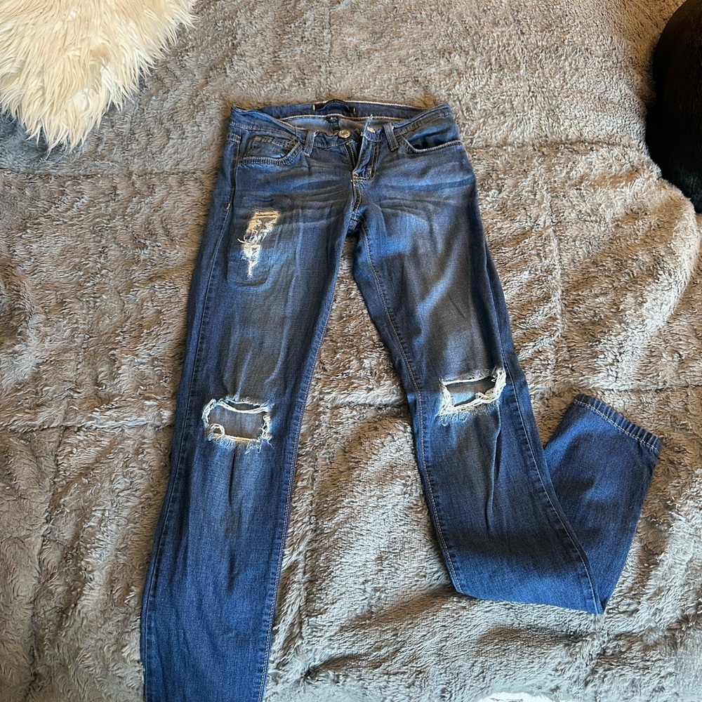 Distressed Blue Jeans for Women